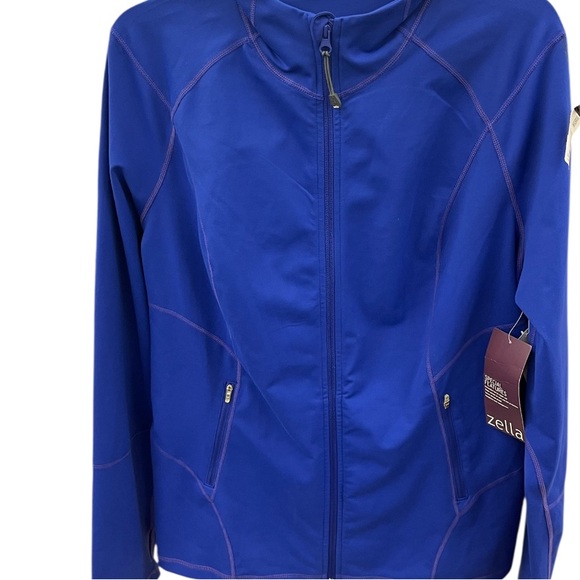 Zella Bright Vibrant Purple-Blue Workout Jacket Moisture Wicking XXL NWT - Picture 7 of 9